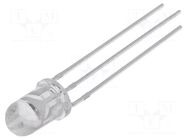 LED; red/blue; 5mm; 30°; Front: convex; 1.8÷2.6/2.9÷3.6VDC; round OPTOSUPPLY
