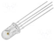 LED; red/green/yellow; 5mm; 30°; Front: convex; No.of term: 4; round OPTOSUPPLY