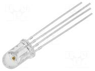 LED; red/green/yellow; 5mm; 60°; Front: convex; No.of term: 4; round OPTOSUPPLY