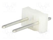 Socket; wire-board; male; KK; 5.08mm; PIN: 2; round contacts; THT MOLEX