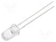 LED; 5mm; white cold; 2180÷3000mcd; 15°; Front: convex; 2.6÷3.3VDC OPTOSUPPLY