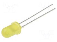LED; yellow; 5mm; 15÷20mcd; 30°; Front: convex; 1.8÷2.4VDC OPTOSUPPLY