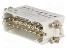 Connector: HDC; male; HTS HA; PIN: 16; size 5; 16A; 250V; 0.5÷2.5mm2 TE Connectivity