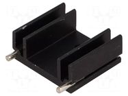 Heatsink: extruded; TO220; black; L: 25mm; W: 29mm; H: 12mm; 15K/W STONECOLD