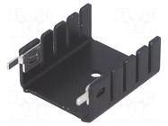 Heatsink: moulded; U; TO220; black; W: 25.4mm; H: 12.7mm; 13K/W STONECOLD