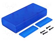 Enclosure: with panel; 1593; X: 66mm; Y: 140mm; Z: 28mm; ABS HAMMOND