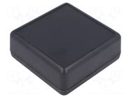 Enclosure: with panel; 1593; X: 66mm; Y: 66mm; Z: 27.5mm; ABS; black HAMMOND
