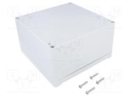 Enclosure: multipurpose; X: 160mm; Y: 160mm; Z: 90mm; 1555; ABS; grey HAMMOND