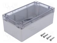 Enclosure: multipurpose; X: 90mm; Y: 160mm; Z: 60mm; 1554; grey; IP66 HAMMOND