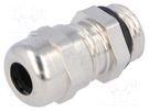 Cable gland; PG7; IP68; brass; Body plating: nickel; HELUTOP HT-MS HELUKABEL