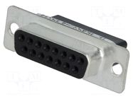 Connector: D-Sub; PIN: 15; female; for cable; Type: w/o contacts TE Connectivity