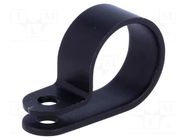 Fixing clamp; Cable P-clips; ØBundle : 17.5mm; W: 10mm; polyamide HELLERMANNTYTON