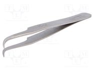 Tweezers; 100mm; for precision works; Blades: curved,narrowed 