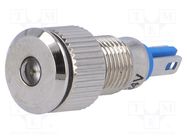 Indicator: LED; flat; white; 24VDC; Ø8mm; IP67; for soldering; brass ONPOW