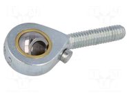 Ball joint; 6mm; M6; 1; left hand thread,outside; brass,steel ELESA+GANTER