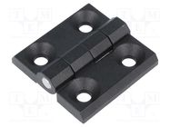 Hinge; Width: 60mm; zinc and aluminium alloy; black; H: 60mm ELESA+GANTER