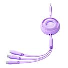 3in1 Joyroom Colorful USB to USB-C/Lightning/Micro USB cable 3.5A, 1m (purple), Joyroom