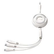 3in1 Joyroom Colorful USB to USB-C/Lightning/Micro USB cable 3.5A, 1m (white), Joyroom