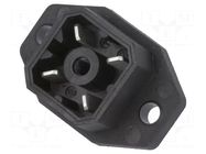 Connector: rectangular; G; socket; male; PIN: 4; 6A; 250V; IP65; black HIRSCHMANN