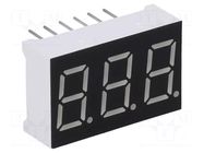 Display: LED; 7-segment; 9.14mm; 0.36"; No.char: 3; green; 4.8mcd WENRUN