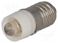 LED lamp; white; E10; 12VDC; 12VAC BRIGHTMASTER