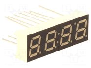 Display: LED; 7-segment; 7.11mm; 0.28"; No.char: 4; green; 3.5mcd WENRUN
