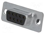 Connector: D-Sub; PIN: 9; plug; female; for cable; screw terminal AMPHENOL COMMUNICATIONS SOLUTIONS