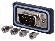Connector: D-Sub; PIN: 9; socket; male; straight; soldering; IP67 AMPHENOL COMMUNICATIONS SOLUTIONS