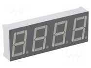Display: LED; 7-segment; 14mm; 0.56"; No.char: 4; red; 7÷8mcd; anode LUCKYLIGHT