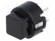 Switch: keypad; Pos: 2; SPST-NO; 0.01A/35VDC; black; none; THT; 1.3N HIGHLY ELECTRIC