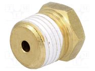 Push-in fitting; threaded,straight; -1÷10bar; brass; -5÷60°C SMC