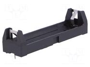 Holder; AA,R6; Batt.no: 1; PCB,THM; for PCB; black; plastic KEYSTONE