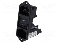 Connector: AC supply; socket; male; 10A; 250VAC; C14 (E); KD SCHURTER