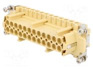 Connector: HDC; female; JEI; PIN: 24; 16A; 500V; 24+PE; size 104.27 ILME