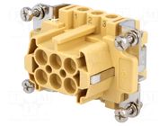 Connector: HDC; female; JEI; PIN: 6; 16A; 500V; 6+PE; size 44.27 ILME
