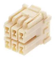CONN HOUSING, RCPT, 2POS, 2ROW, NATURAL