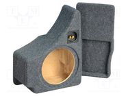 Car loudspeaker enclosure; MDF; gray melange; textil; 250mm; BMW BASSER