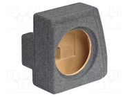 Car loudspeaker enclosure; MDF; gray melange; textil; 250mm; BMW BASSER