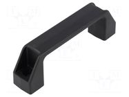 Holder; technopolymer PA; black; H: 41mm; L: 137mm; W: 26mm; F2: 2.5kN ELESA+GANTER