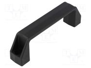 Holder; technopolymer PP; black; H: 45mm; L: 150mm; W: 27mm; F2: 1.3kN ELESA+GANTER