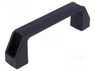 Holder; technopolymer PA; black; H: 46mm; L: 160mm; W: 27mm; F2: 2.6kN ELESA+GANTER