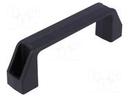 Holder; technopolymer PA; black; H: 46mm; L: 160mm; W: 27mm; F2: 2.6kN ELESA+GANTER