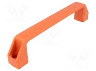 Holder; technopolymer PA; orange; H: 54mm; L: 260mm; W: 30mm; handle ELESA+GANTER