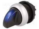 Switch: rotary; 22mm; Stabl.pos: 3; blue; M22-FLED,M22-LED; IP67 EATON ELECTRIC