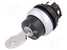 Switch: rotary with key; 22mm; Stabl.pos: 3; black; none; IP66 EATON ELECTRIC