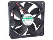 Fan: DC; axial; 12VDC; 120x120x25mm; 127.4m3/h; 34dBA; Vapo; 24AWG SUNON