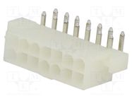 Socket; wire-board; male; MF42; 4.2mm; PIN: 14; THT; mounting holes Amphenol Communications Solutions