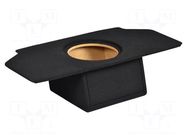 Car loudspeaker enclosure; MDF; black; 250mm; Grooving: 272mm BASSER