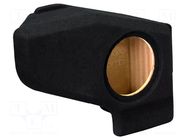 Car loudspeaker enclosure; MDF; black; 200mm; Grooving: 217mm BASSER