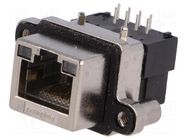 Connector: RJ45; socket; UL94V-0; IP67; for panel mounting; THT AMPHENOL COMMUNICATIONS SOLUTIONS